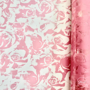 Pink ROSE Mothers Day Cellophane Wrap Hampers / 3 metres curling ribbon