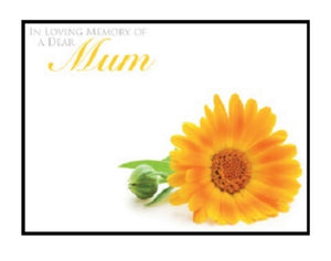 Large Funeral Memorial Cards - Mum Mother Mam Mom Mama 9x12cm