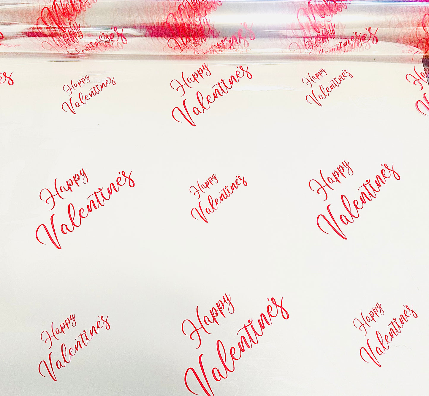 Red Happy Valentines Cellophane