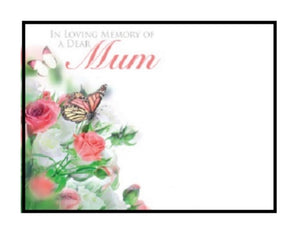 Large Funeral Memorial Cards - Mum Mother Mam Mom Mama 9x12cm