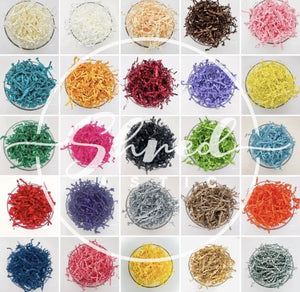 ShredAstic®️  -Cerise & white Shredded Paper Mix ZigZag Crinkle Cut