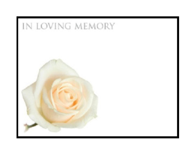 Funeral (Pack of 9) Memorial Cards - 9.5 x 12cm