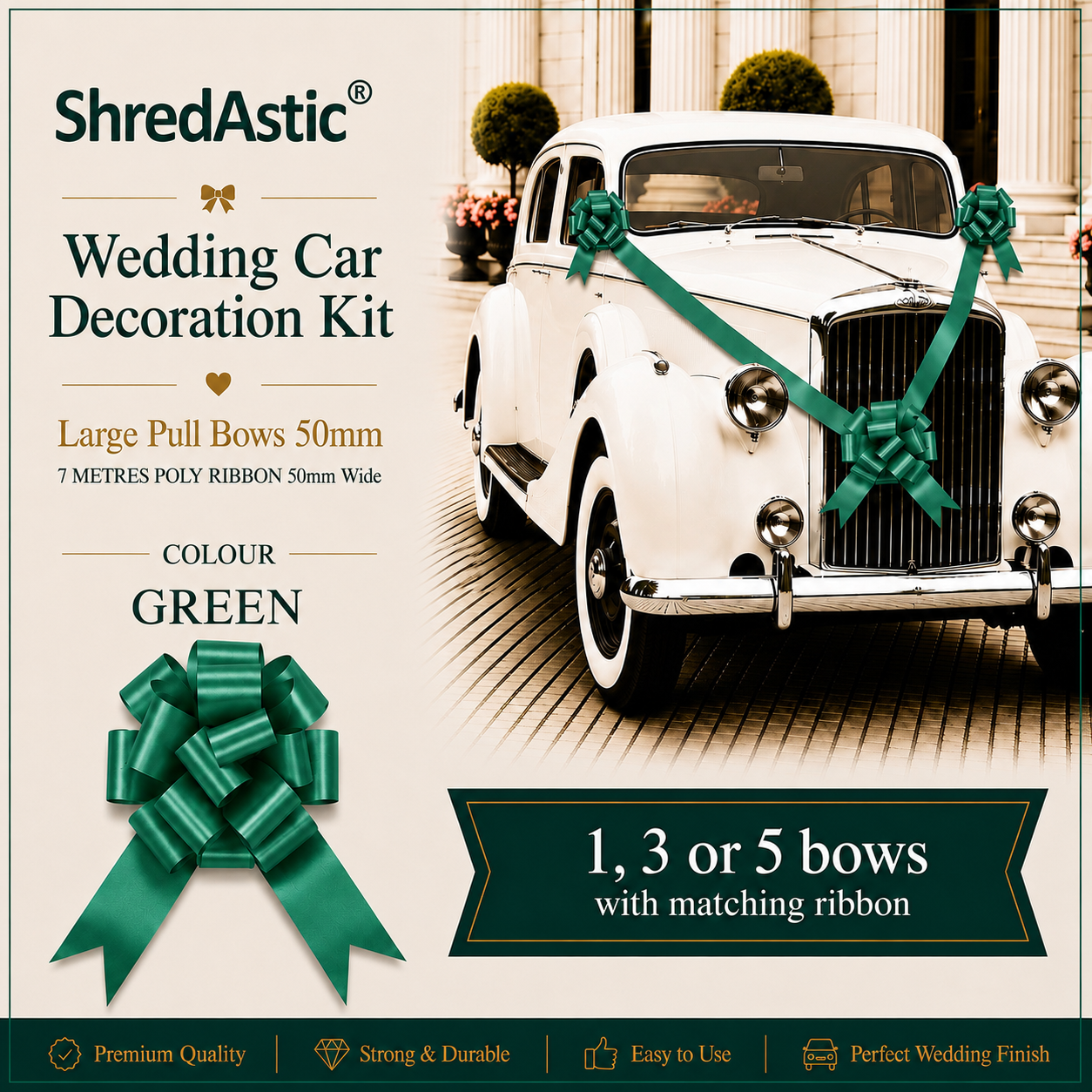 GREEN - Wedding Car Decoration Kit