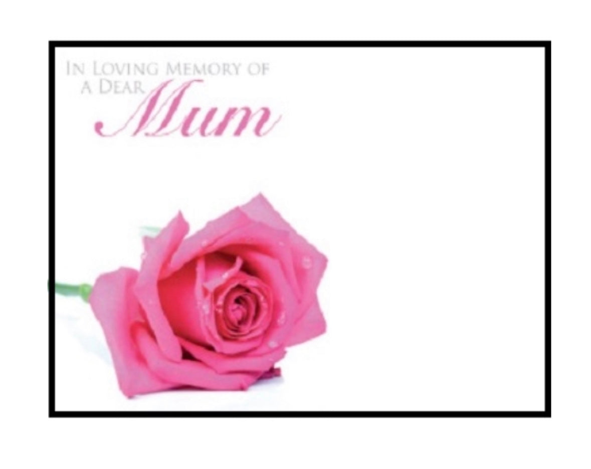 Large Funeral Memorial Cards - Mum Mother Mam Mom Mama 9x12cm