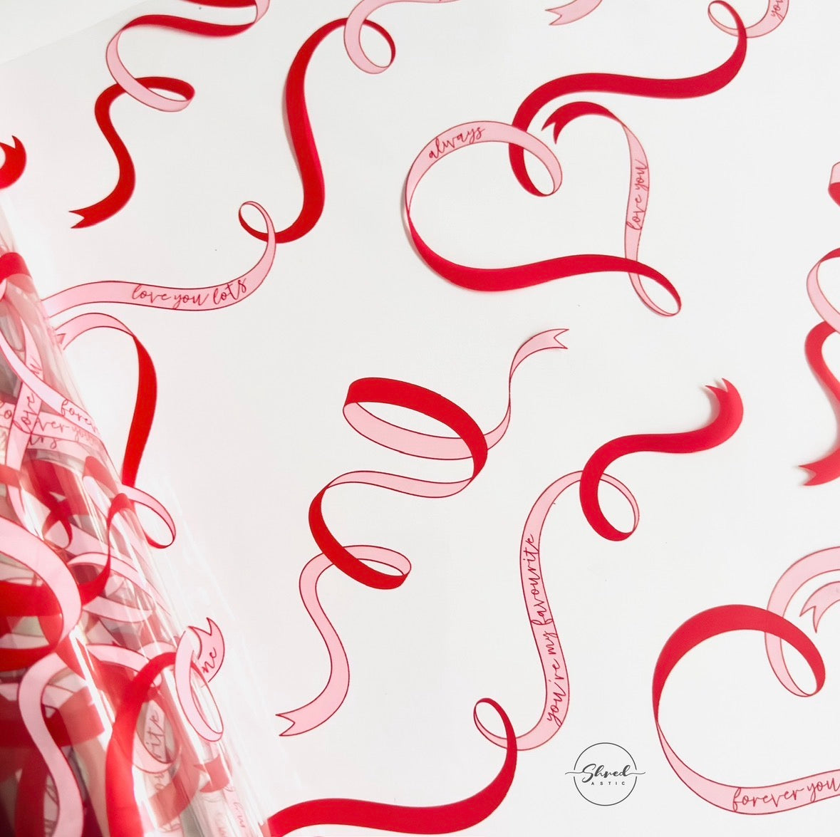 Forever Yours - Red Ribbon Cellophane