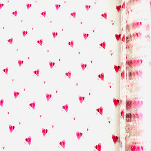 ‘With Love’ white script Heart Mothers Day Valentine Cellophane Wrap Hampers / 3 metres curling ribbon