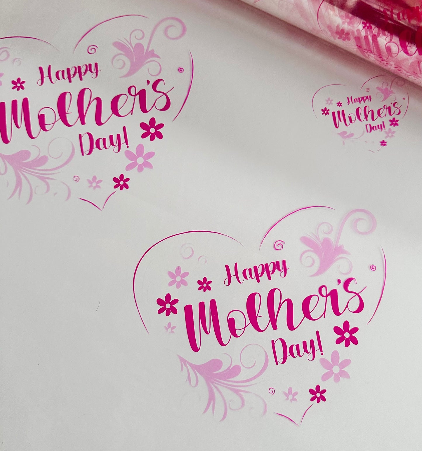 Cerise Pink - Happy Mothers Day Cellophane