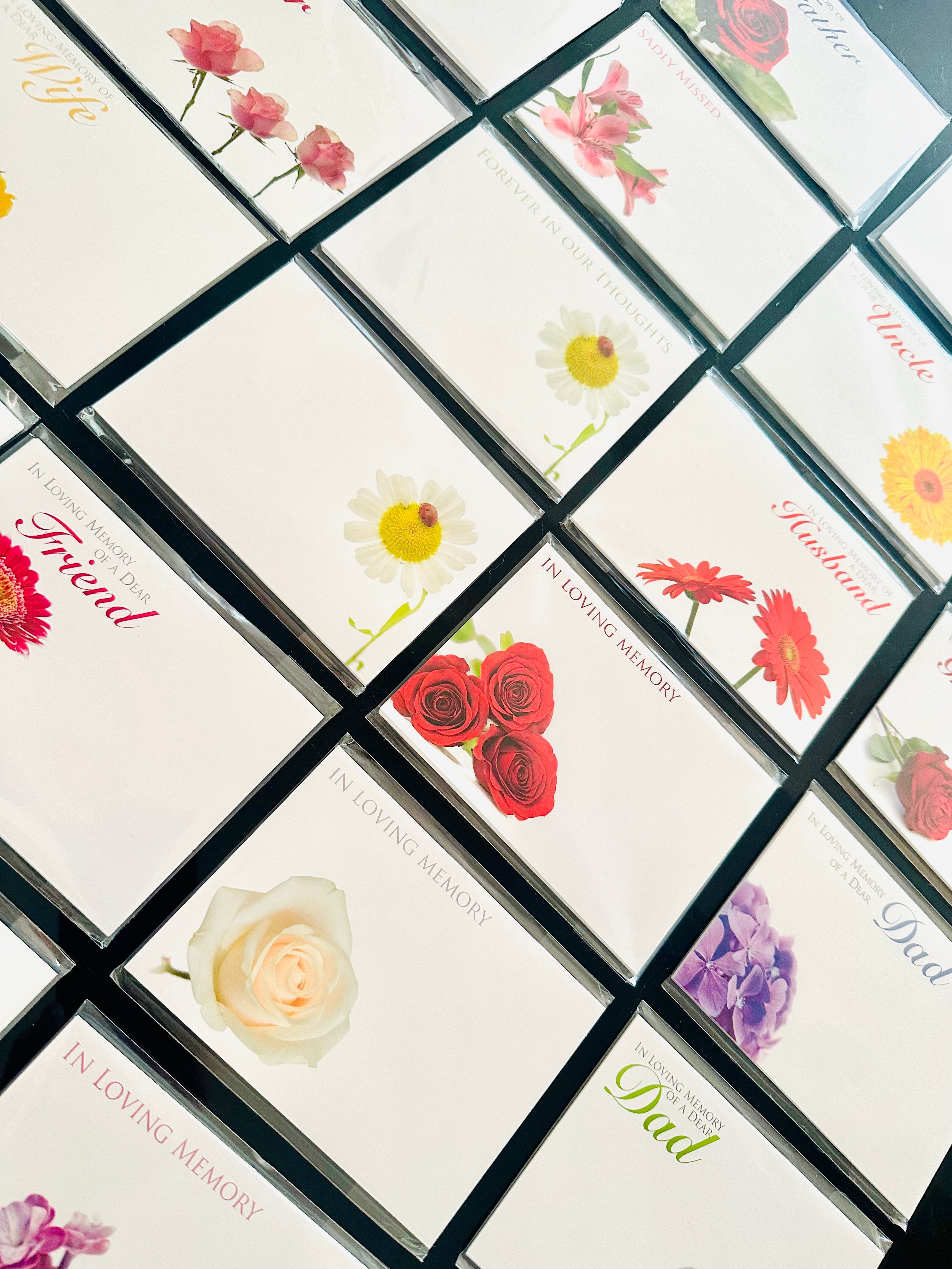 Large Funeral Memorial Cards - 9.5 x 12cm