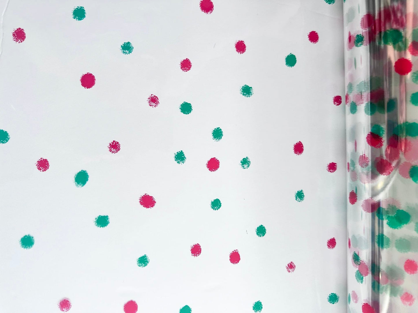 Red Green Dot Christmas Cellophane