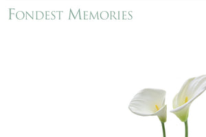 4 pack Funeral Floristry Cards small 6 x 9cm with clear cello envelopes