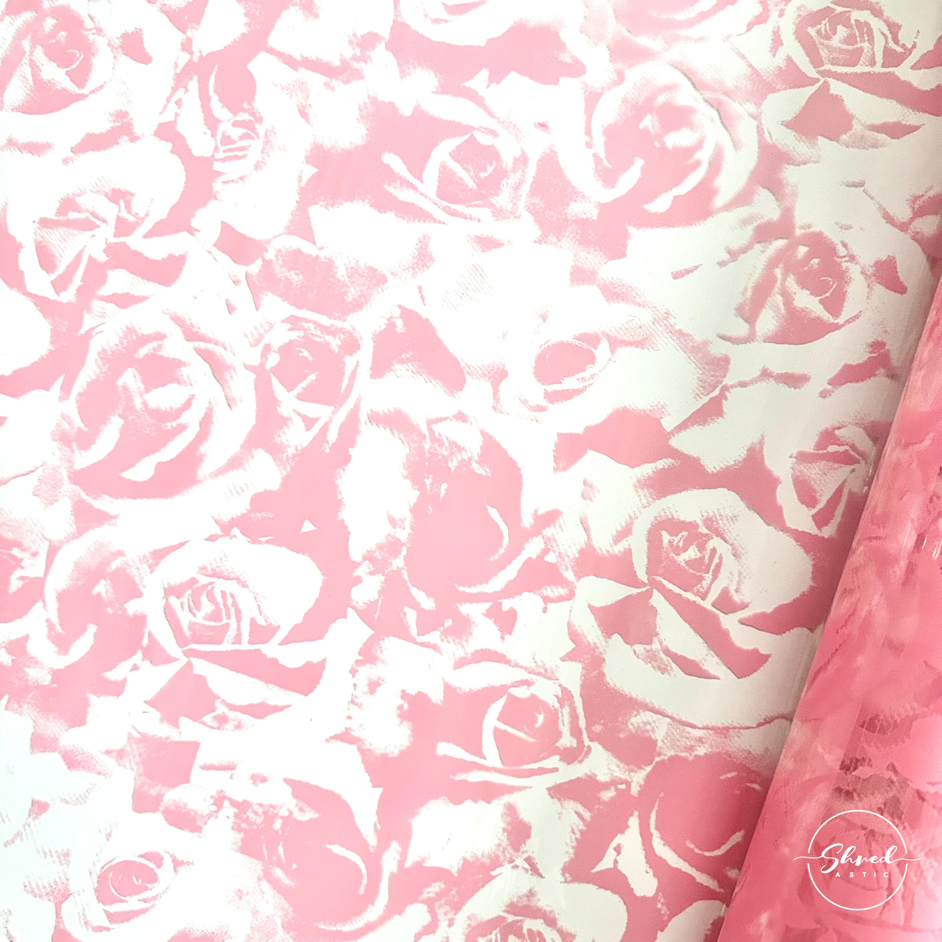 Pink ROSE Mothers Day Cellophane Wrap Hampers / 3 metres curling ribbon