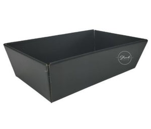 BLACK Hamper Tray cardboard 28 x 18cm medium 10 colour choice / pack sizes