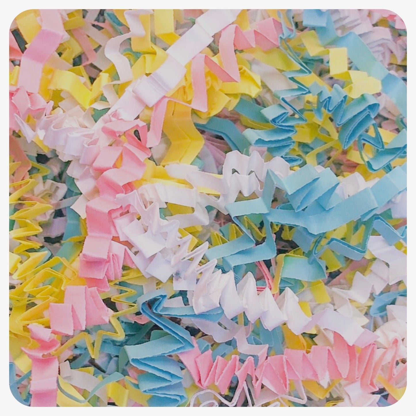 Yellow, White, Pink & Blue ZZ Mix