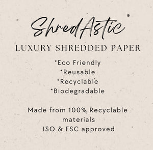 ShredAstic®️ White, Gold & Ivory ZigZag Crinkle Paper Mix