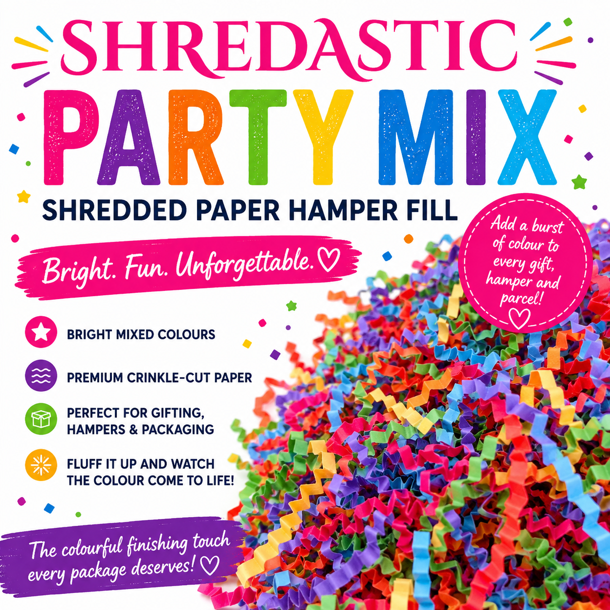 Party - Red, Blue, Lilac, Yellow, Orange & Green ZZ Mix