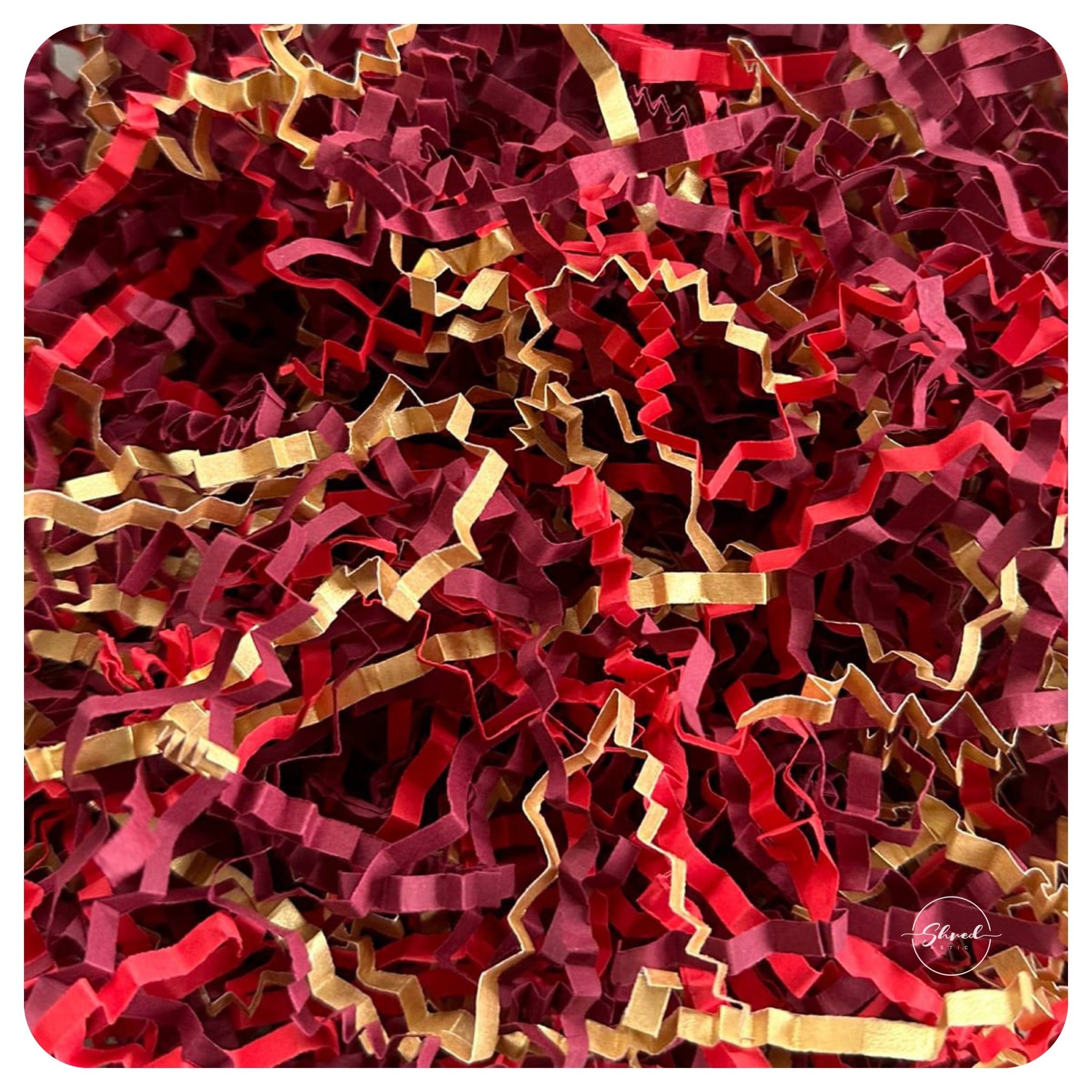 ShredAstic®️ Christmas Shredded Paper Mix ⭐️Burgundy ⭐️Red ⭐️Gold  for Gift Packaging