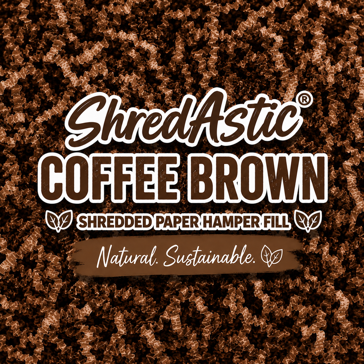 Coffee Brown ZigZag Shredded Paper