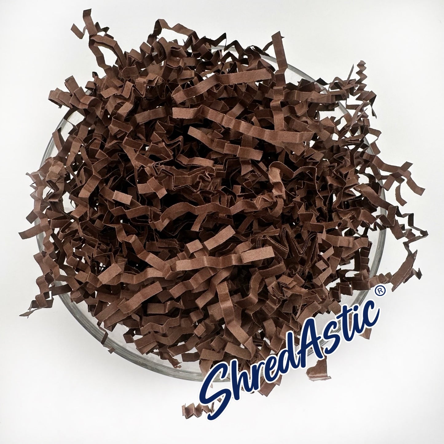 Coffee Brown ZigZag Shredded Paper