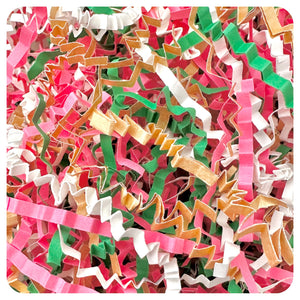 ShredAstic®️ZigZag Crinkle Paper Mix pink white green gold