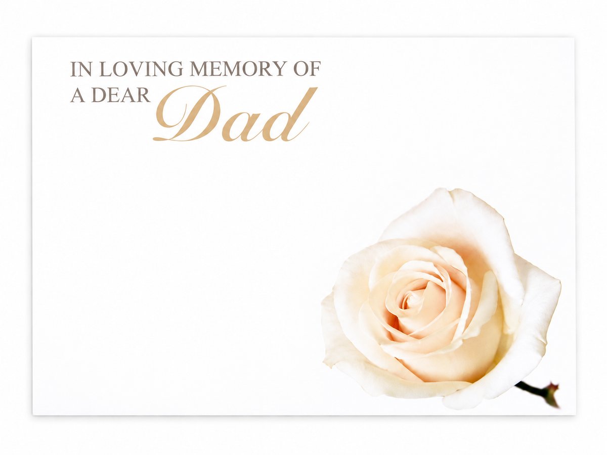 DAD In Loving Memory of a dear - Funeral Card 9 x 12 cm