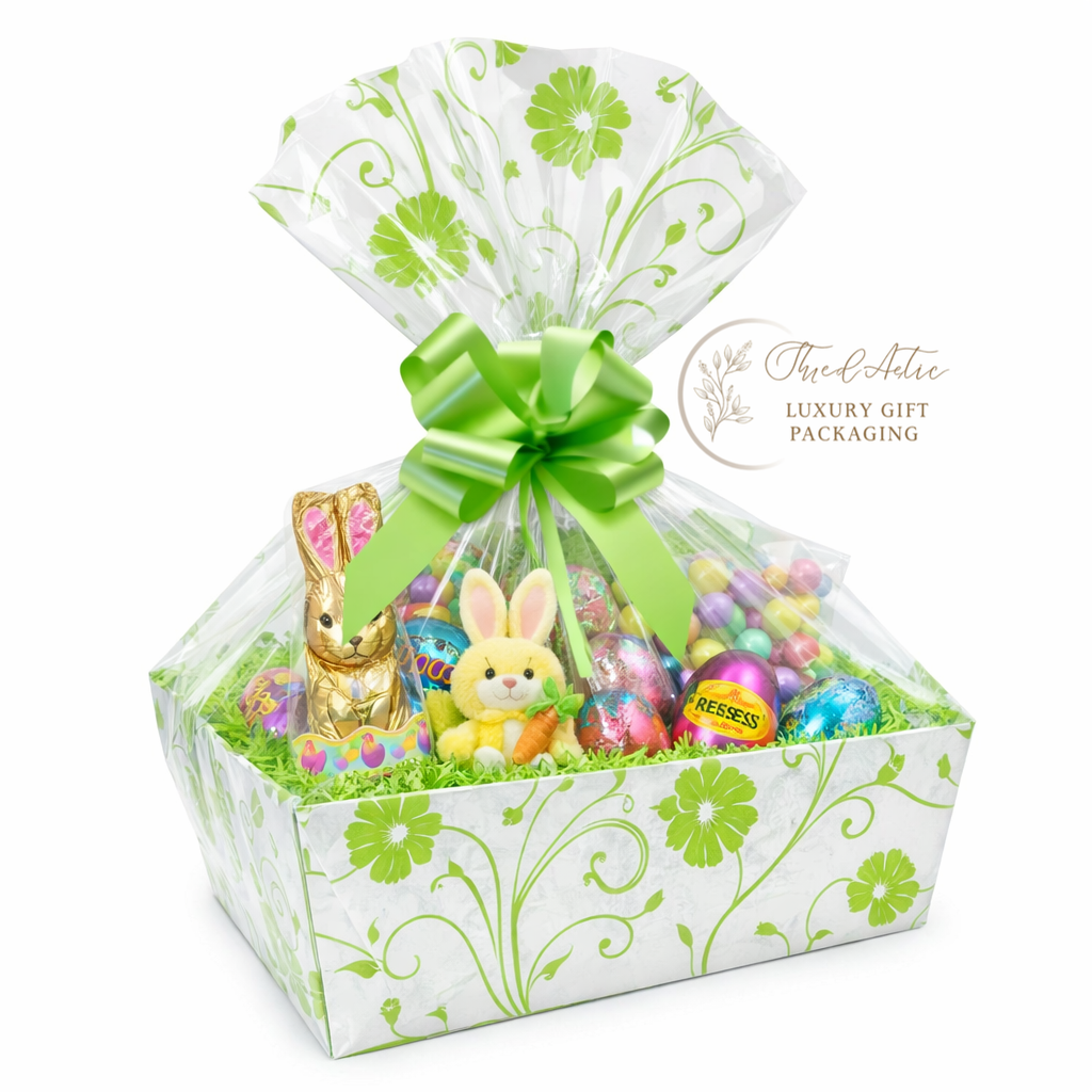 Lime Green Daisy Cellophane & Lime Green Pull Bow