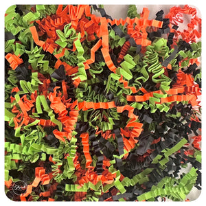 ShredAstic®️ Halloween Shredded Paper Mix Orange/Green/Black for Gift Packaging