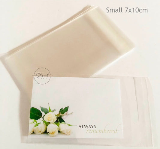 Clear Envelopes for Florist Cards 7x10cm