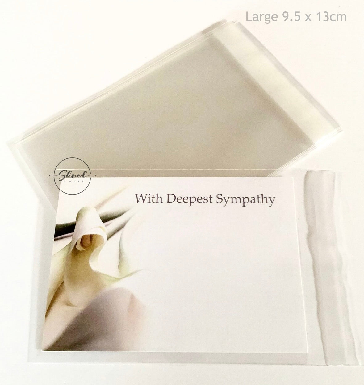 Clear Envelopes for Funeral Memorial Cards 9.5x12cm
