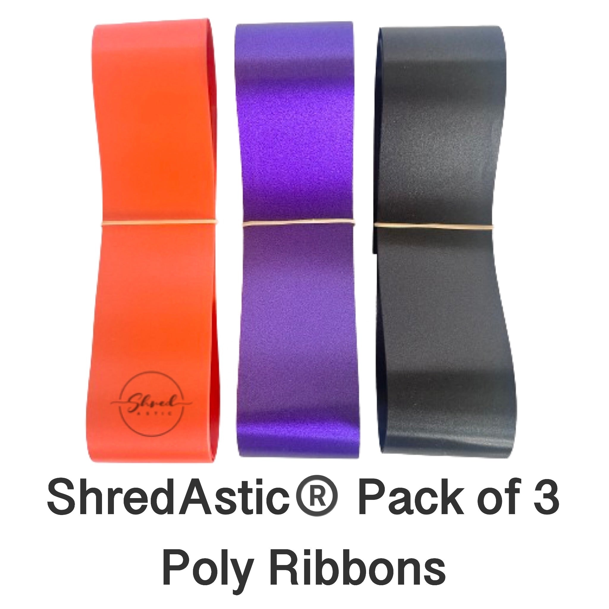 Halloween Set 1 'Pack of Three' Poly Ribbon - Orange, Purple, Black