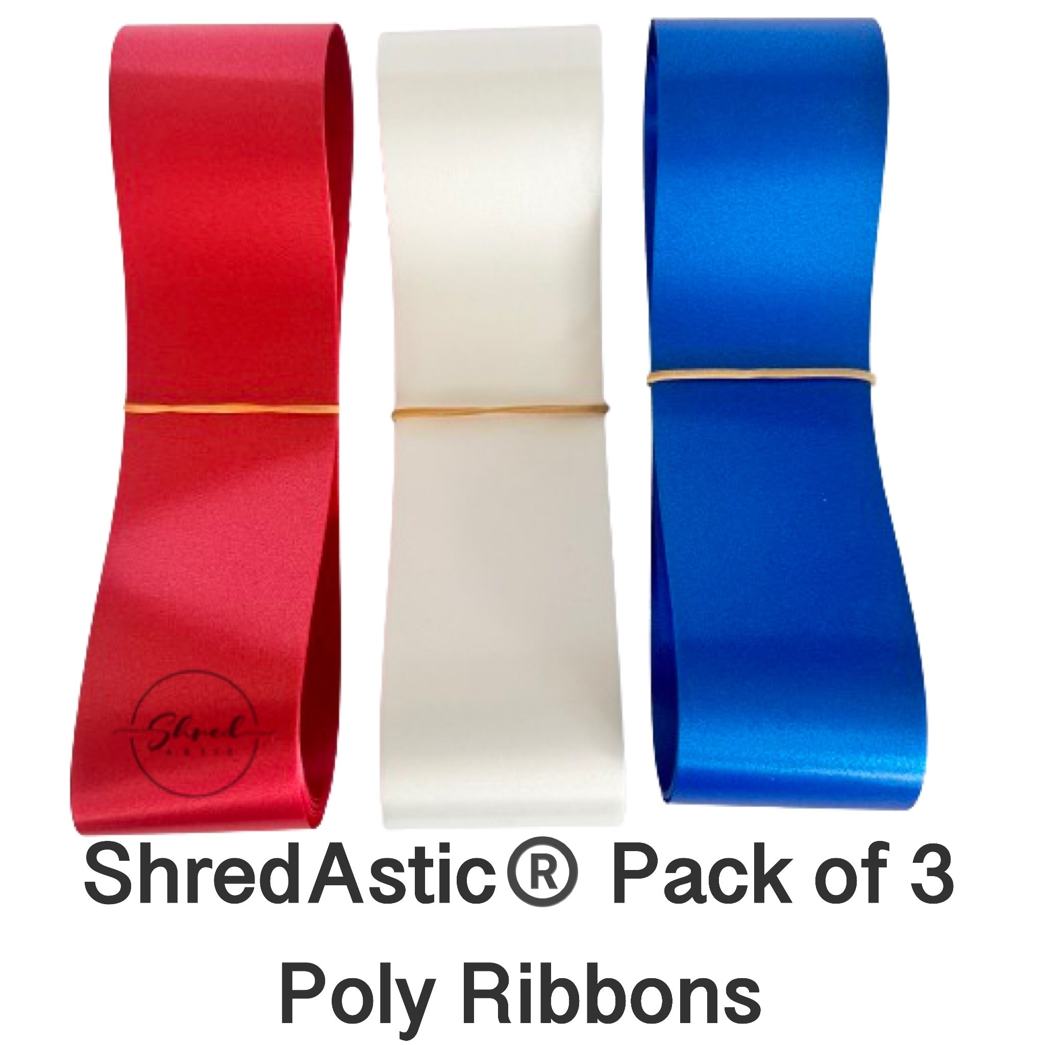 Royal 'Pack of Three' Poly Ribbon - Red, White, Blue