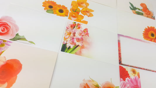 Orange (Pack of 12) Florist Cards 6 x 9cm