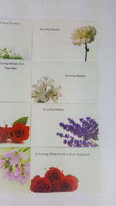 In Loving Memory/Funeral (Pack of 12) Floristry Cards