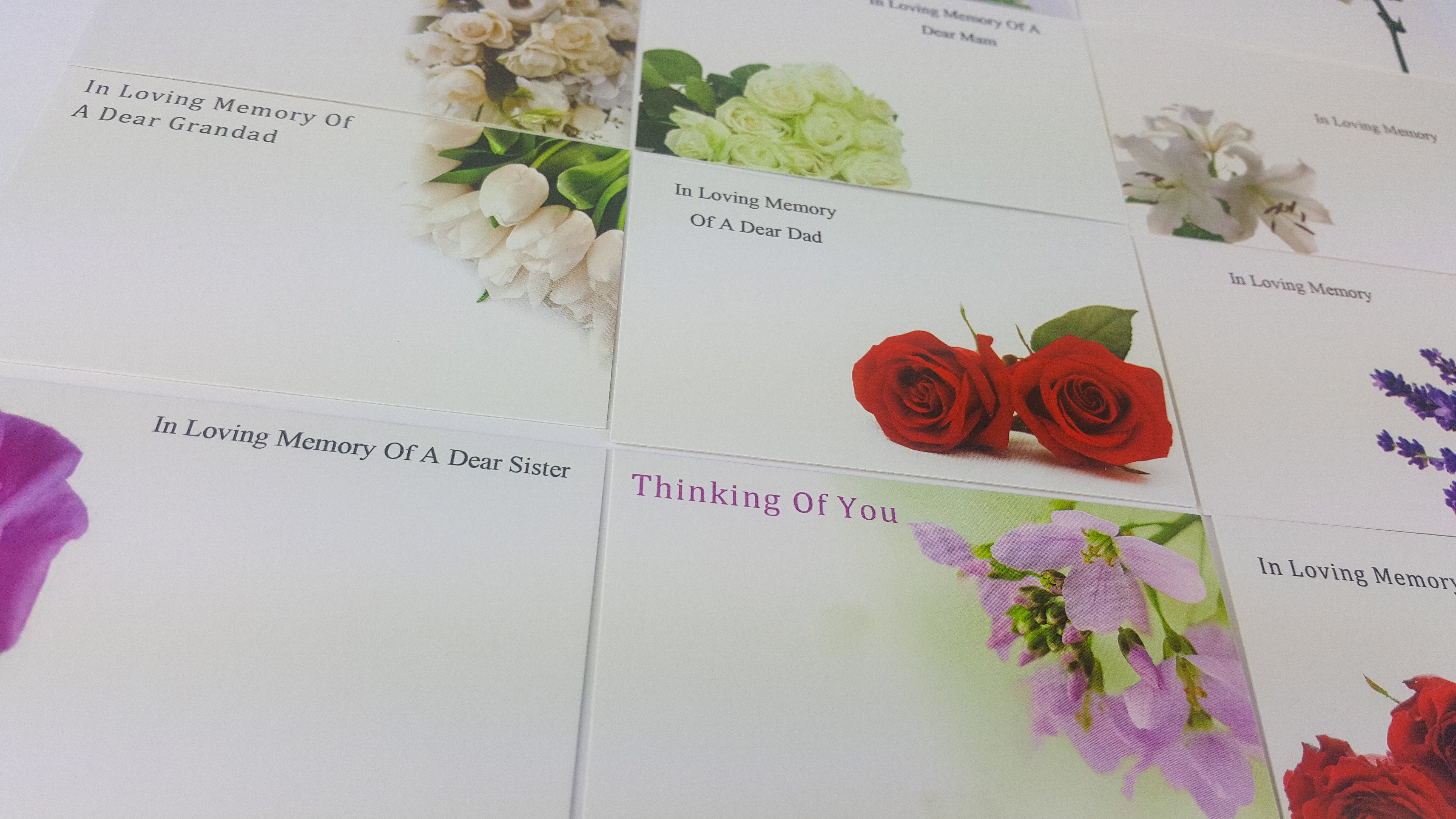 In Loving Memory/Funeral (Pack of 12) Floristry Cards