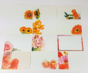 Oranges (Pack of 12) Florist Message Cards small 6 x 9cm