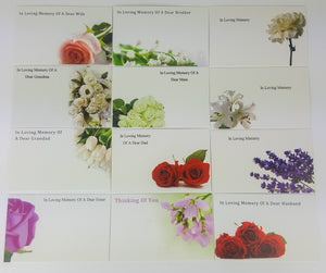 In Loving Memory/Funeral (Pack of 12) Floristry Cards