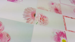 Pink Florals (Pack of 12) Florist Message Cards 6 x 9cm small