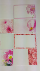 Pink Florals (Pack of 12) Florist Message Cards 6 x 9cm small