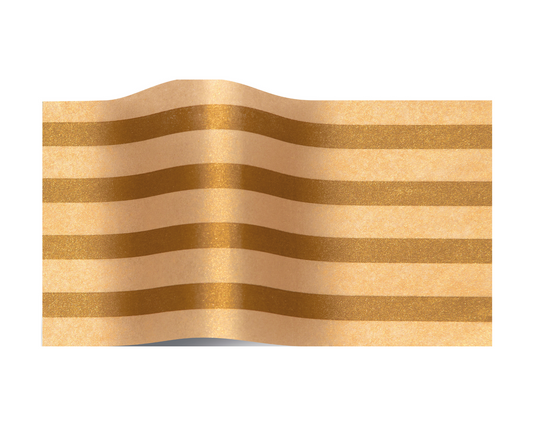 Sun Gold / Gold Stripe Tissue Paper