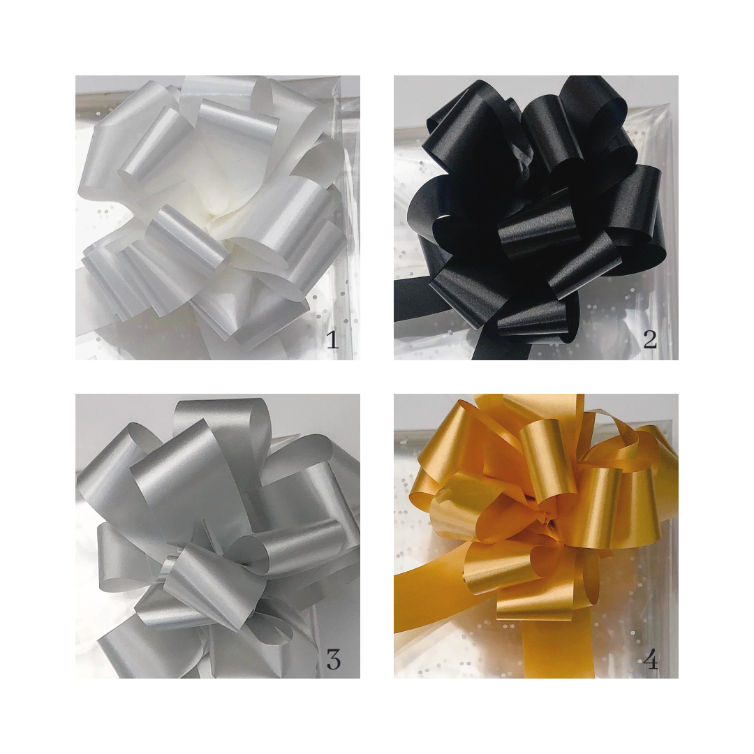 Micro Dot Cellophane & Pull Bow