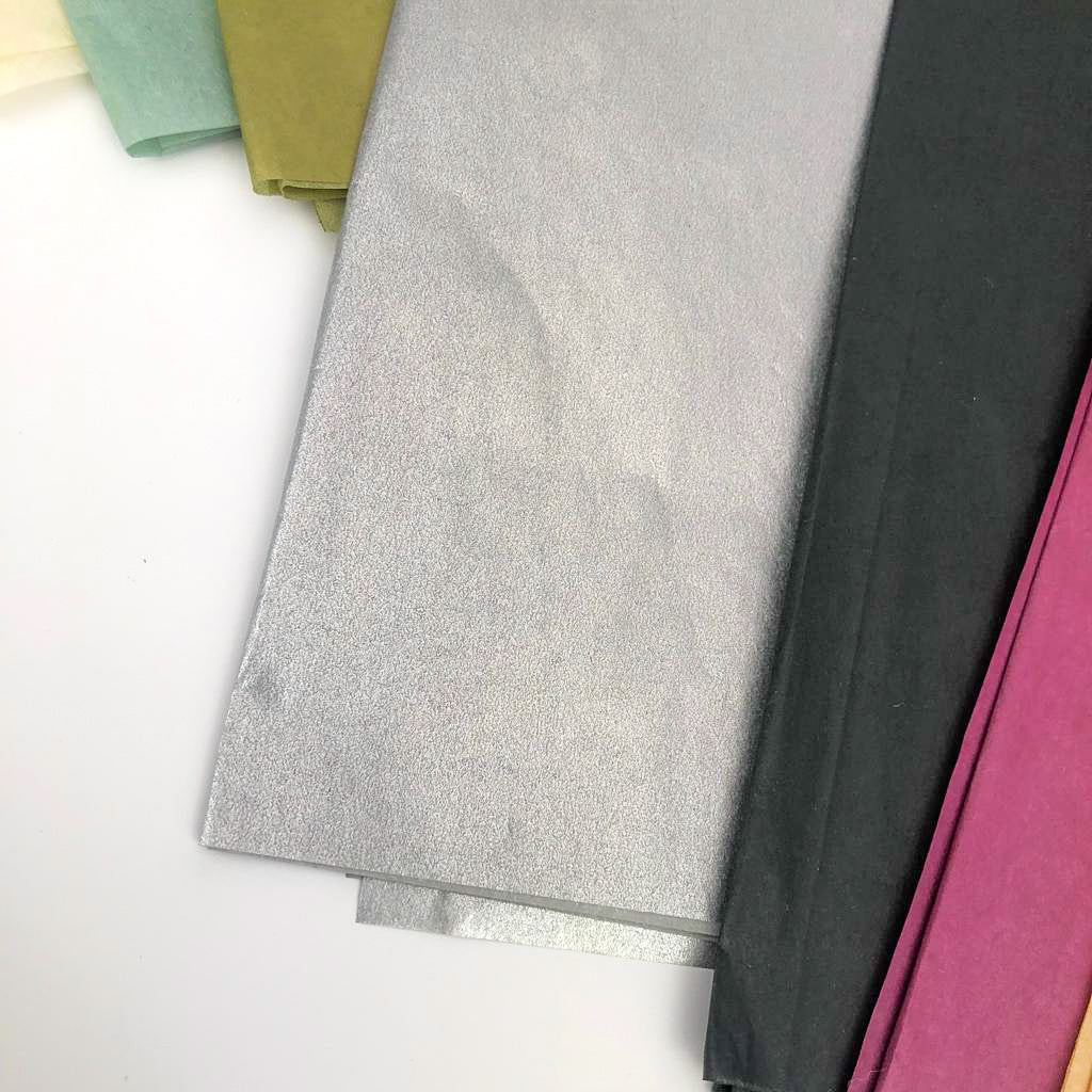 ShredAstic Luxury Silver Metallic Tissue Paper + 3M Natural Jute