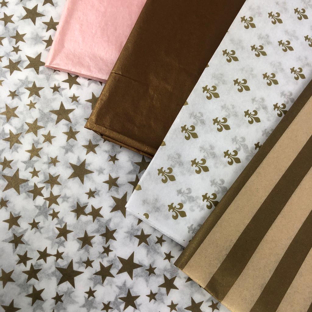 ShredAstic Luxury Gold Star Precious Metals Tissue Paper + 3M Natural Jute