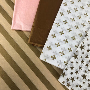 ShredAstic Luxury Sun Gold/Gold Stripe Precious Metals Tissue Paper + 3M Natural Jute