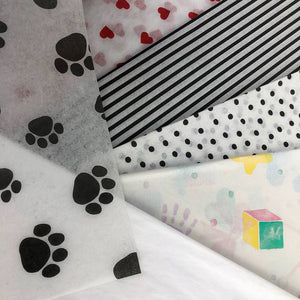 ShredAstic Luxury Black & White Pinstripe Tissue Paper