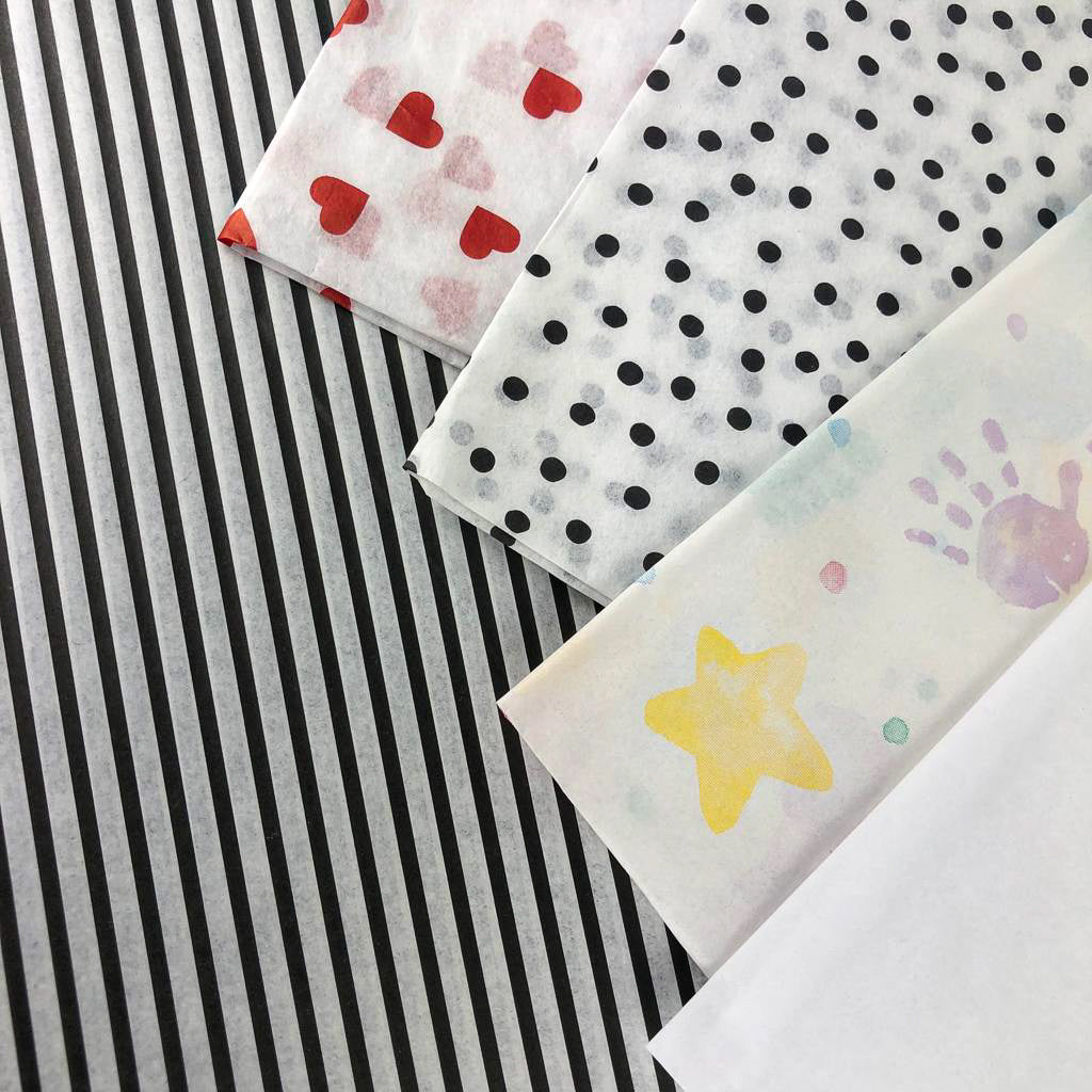 ShredAstic Luxury Black & White Pinstripe Tissue Paper