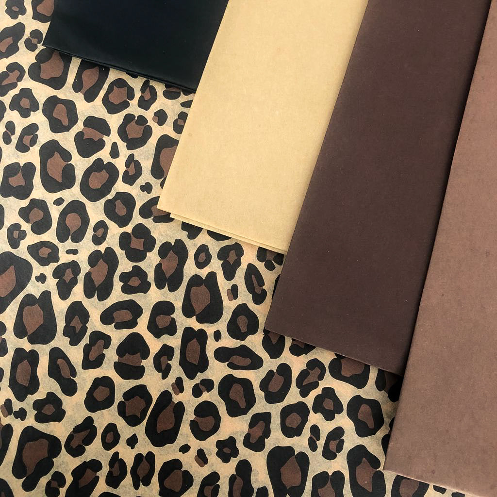 ShredAstic Luxury Leopard Tissue Paper + 3M Natural Jute