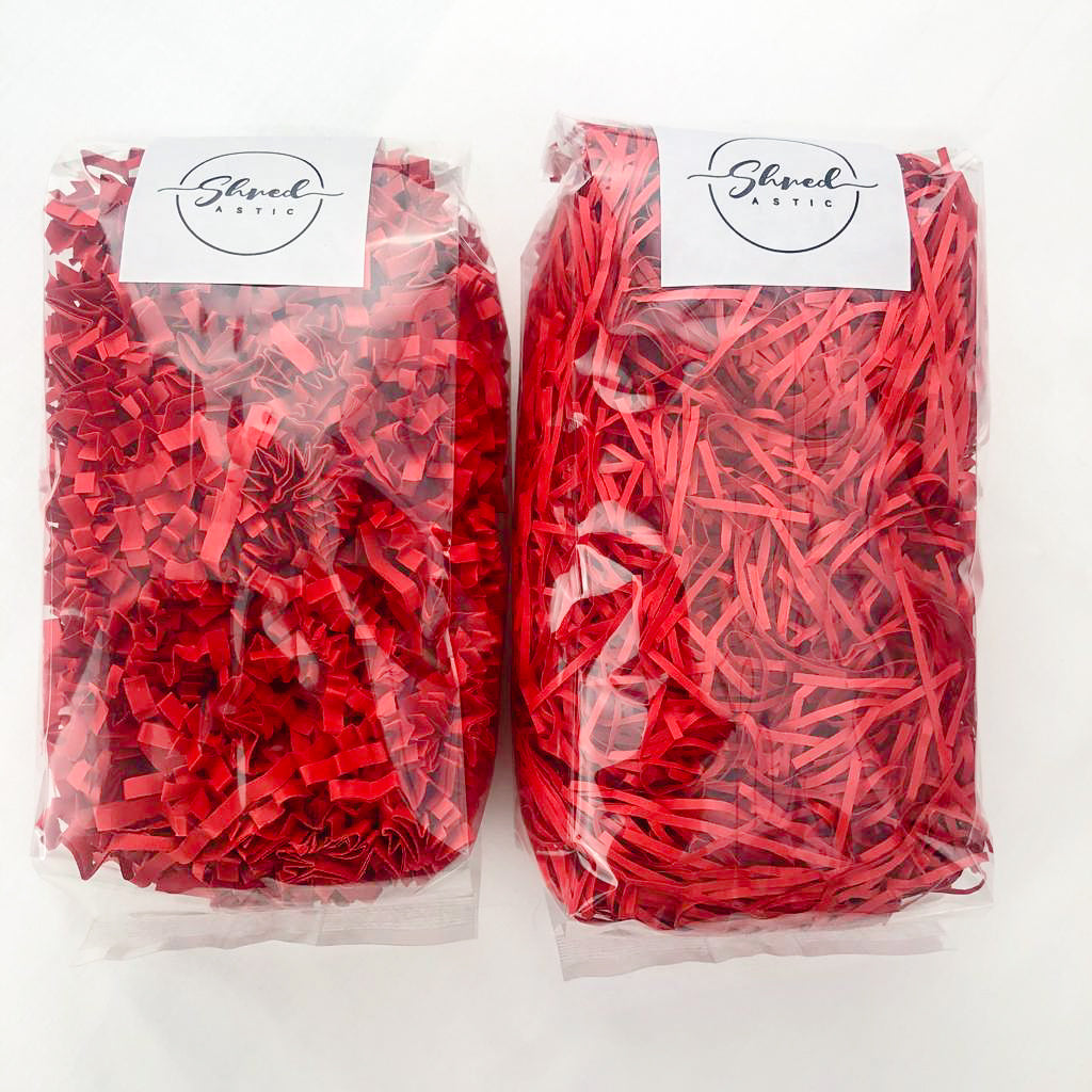ShredAstic®️ Red ZigZag Shredded Paper crinkle cut