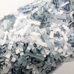 ShredAstic®️ Dove Grey & White ZigZag Crinkle Paper Mix