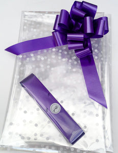 Large Dot Cellophane & Pull Bow