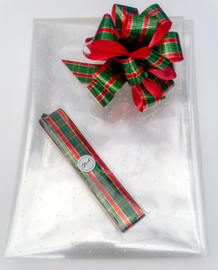 Micro Dot Cellophane & Metallic Pull Bow
