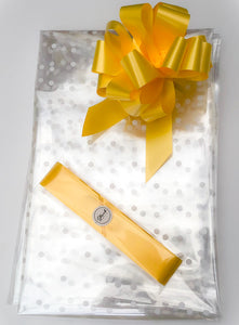 Large Dot Cellophane & Pull Bow